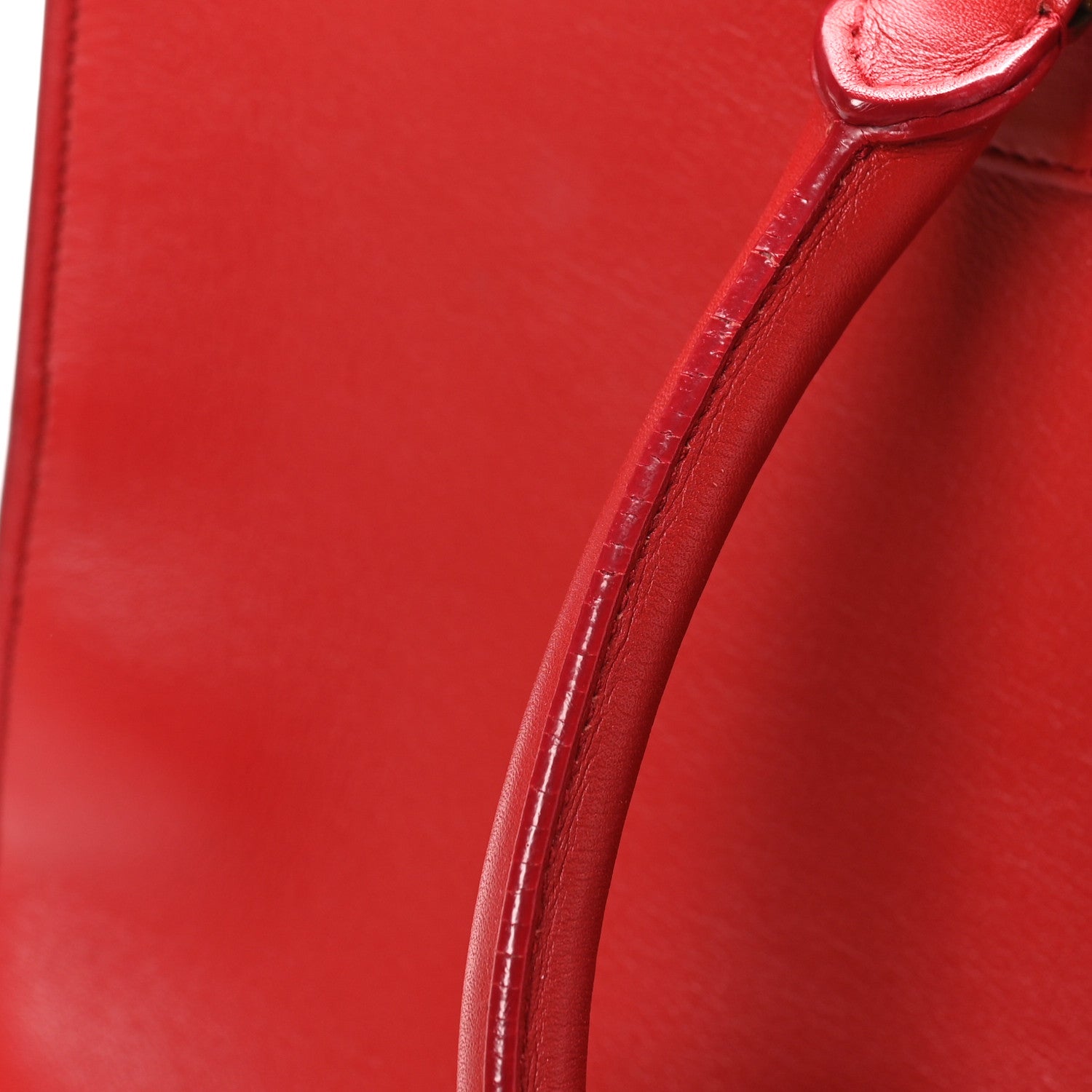 Saint Laurent Calfskin Medium Monogram Cabas Lipstick Red 12 of 12