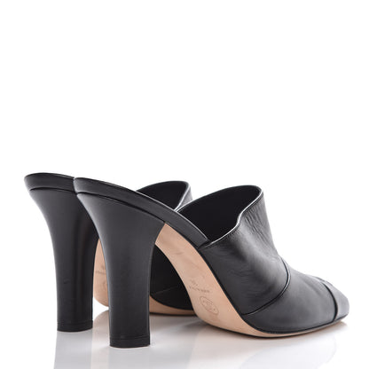 Chanel Lambskin Cap Toe CC Mules 38 Black 4 of 14