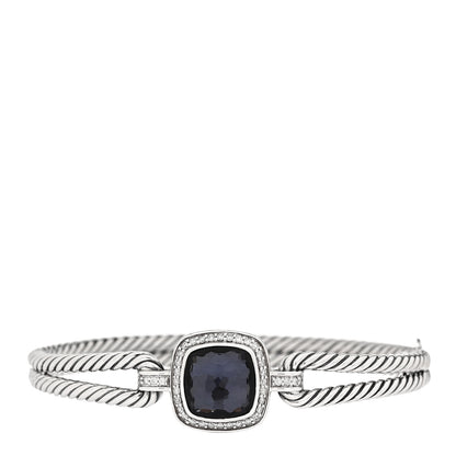 David Yurman Sterling Silver Diamond Black Orchid Albion Cable Bracelet 1 of 6