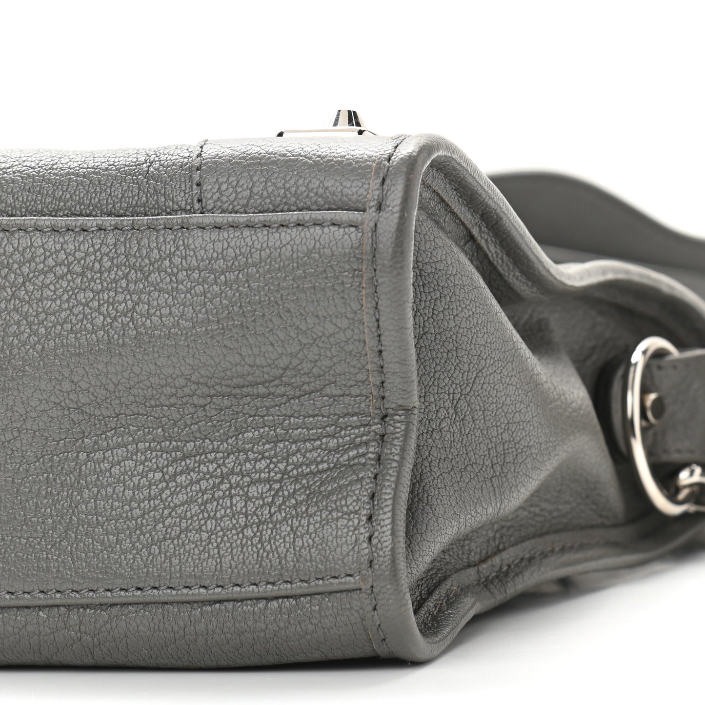 Chevre Gold Metallic Edge Hardware S City Gris Acier