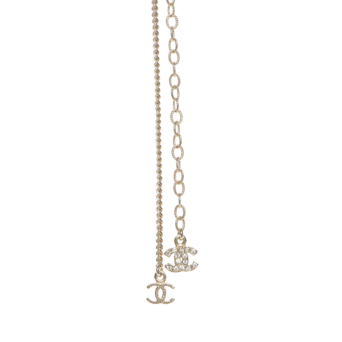 Crystal CC Necklace Gold