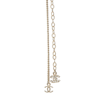 Chanel Crystal CC Necklace Gold 6 of 6
