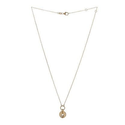 Foundrae 18K Yellow Gold Diamond Star Symbol Disk Drop Necklace 3 of 5