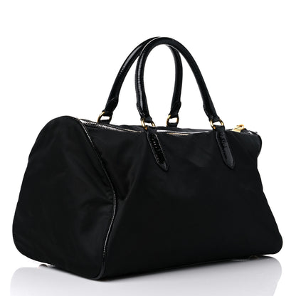 Prada Nylon Spazzolato Boston Bag Black 3 of 11