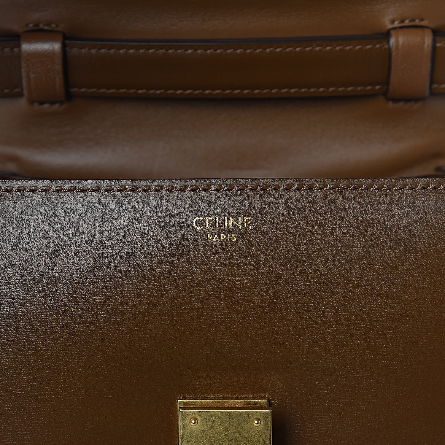 Celine Box Calfskin Small Classic Box Flap Bag Camel 6 of 9