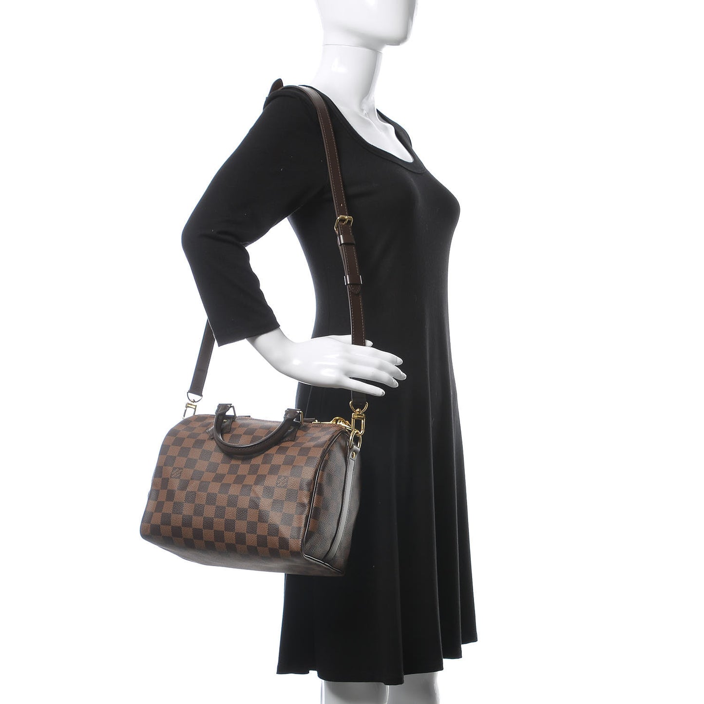 Damier Ebene Speedy Bandouliere 25