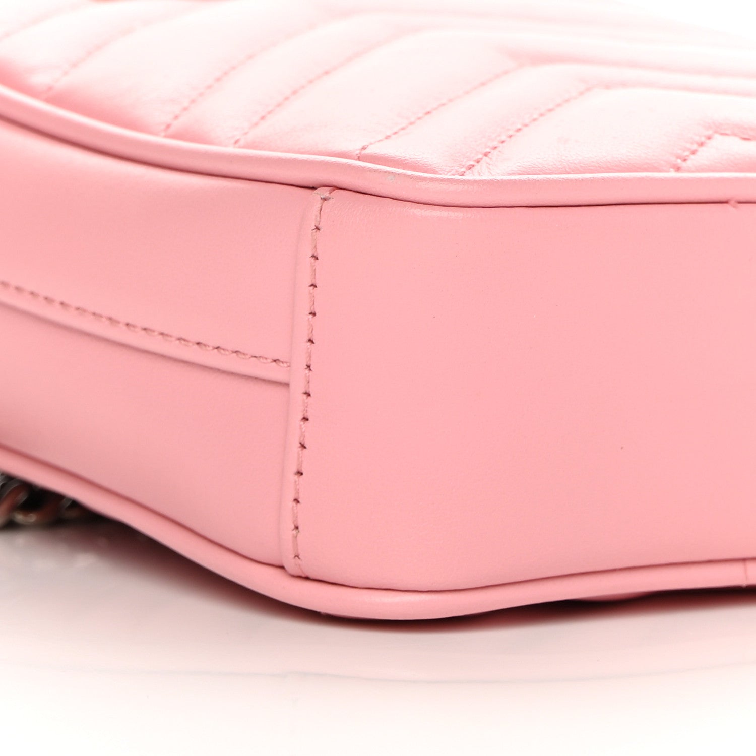 Gucci Calfskin Matelasse Mini GG Marmont Crossbody Bag Wild Rose 9 of 13