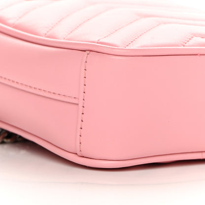 Gucci Calfskin Matelasse Mini GG Marmont Crossbody Bag Wild Rose 9 of 13