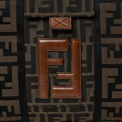 Fendi Zucca Vitello Patchwork Convertible Tote Tobacco Sabbia 7 of 9