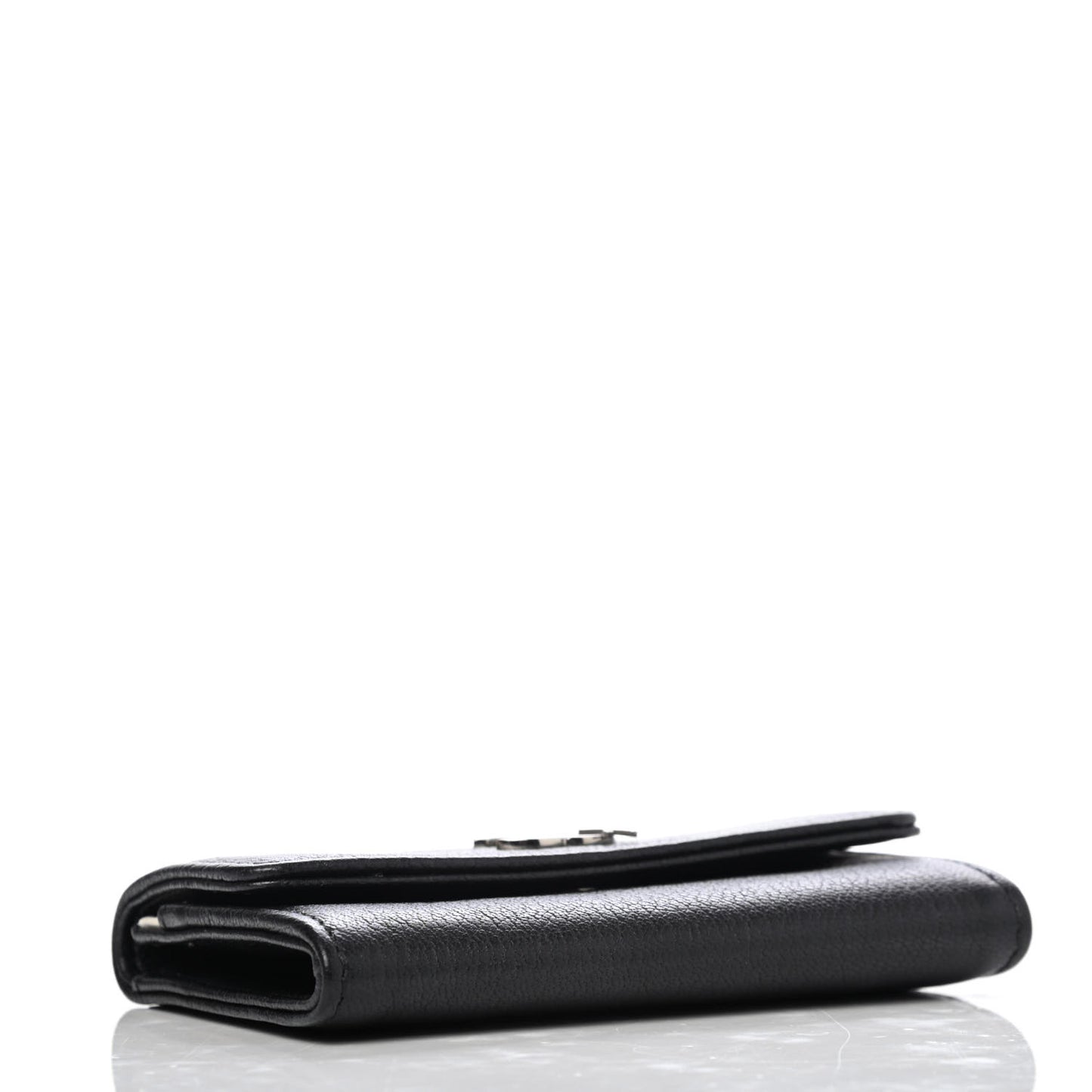 Goatskin CC Flap Card Holder Black