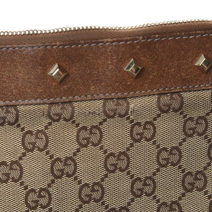Gucci Monogram Studded Messenger Brown 17 of 19