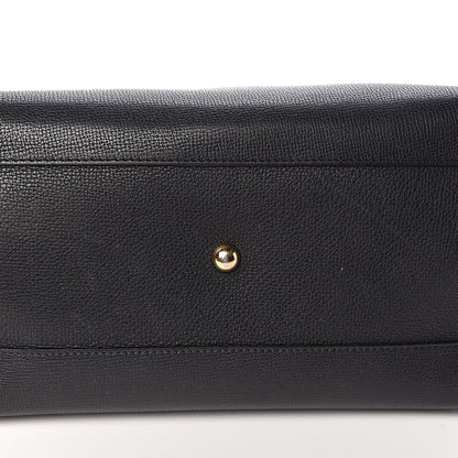 Burberry Grainy Calfskin House Check Medium Banner Tote Black 13 of 16