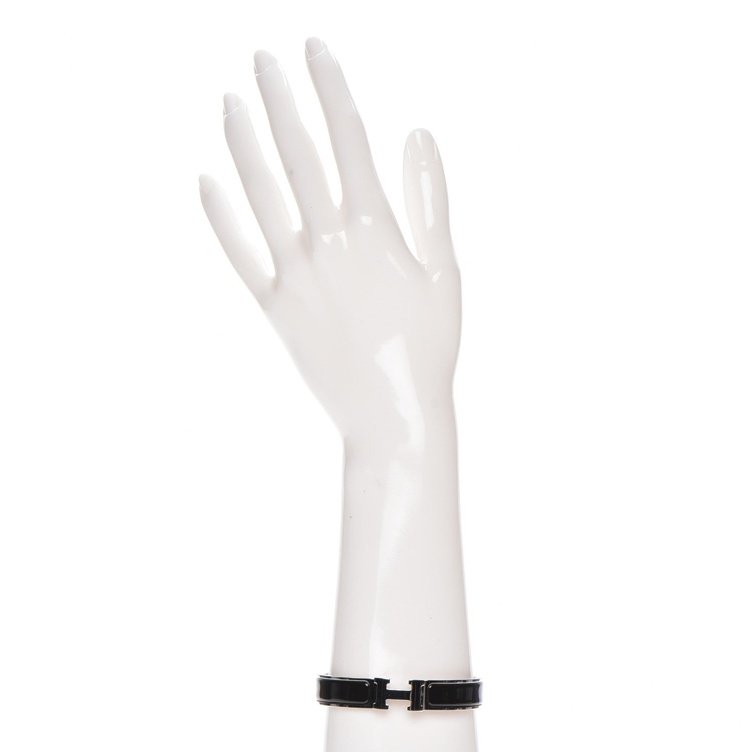 Hermes Enamel Narrow Clic Clac H Bracelet GM Black 2 of 5