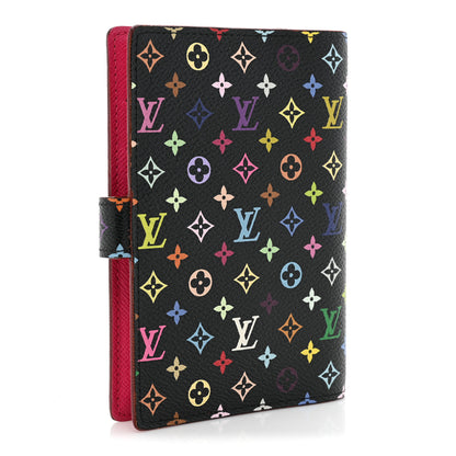 Louis Vuitton Monogram Multicolor Small Ring Agenda Cover Black Grenade 3 of 10