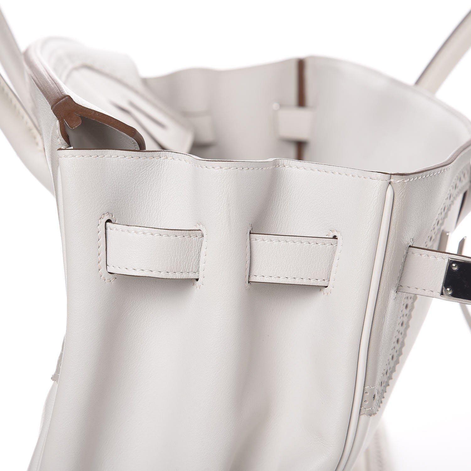 Hermes Swift Ghillies Birkin 35 White Gris Perle 11 of 34
