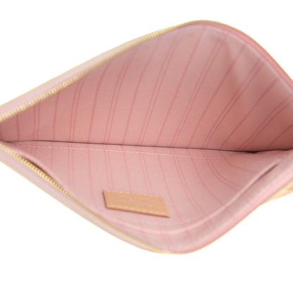 Louis Vuitton Damier Azur Neverfull MM GM Pochette Rose Ballerine 4 of 6