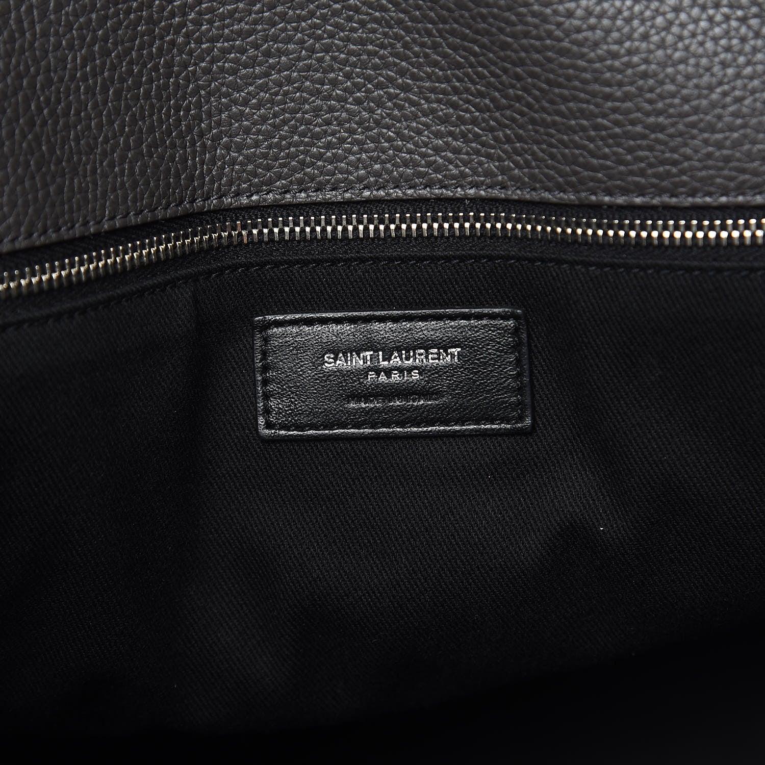 Saint Laurent Grained Calfskin Sac De Jour Souple Duffle 36H Asphalt Gray 6 of 14