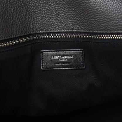 Saint Laurent Grained Calfskin Sac De Jour Souple Duffle 36H Asphalt Gray 6 of 14