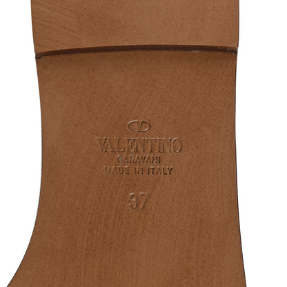 Valentino Garavani Calfskin Vlogo Flat Slide Sandals 37 Light Ivory 6 of 9