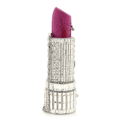 Judith Leiber Crystal Lipstick Pinkie Clutch 1 of 10