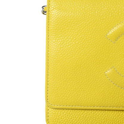 Chanel Caviar Timeless CC Wallet on Chain WOC Yellow 13 of 17