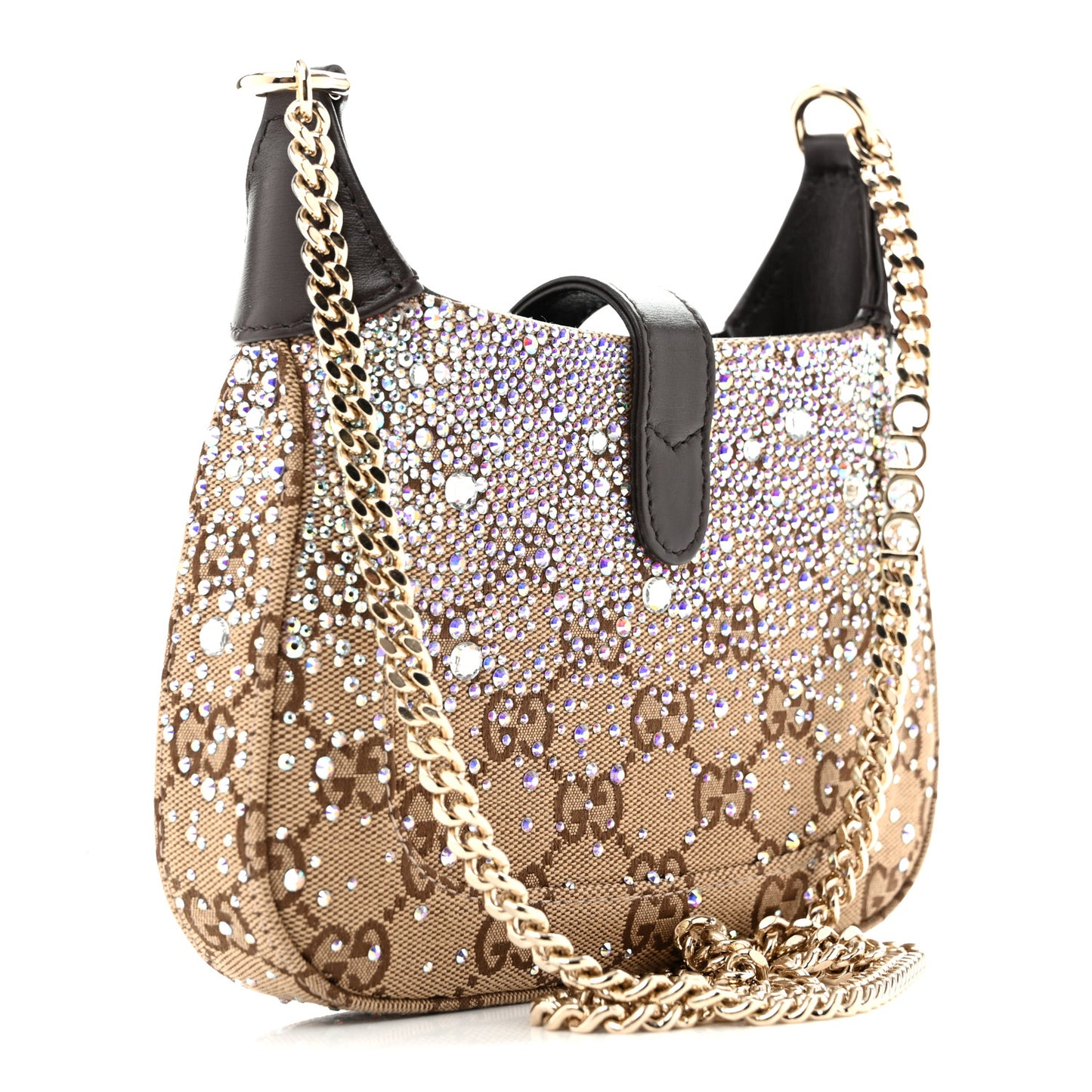 Monogram Crystal Mini Jackie Notte Bag Camel Ebony