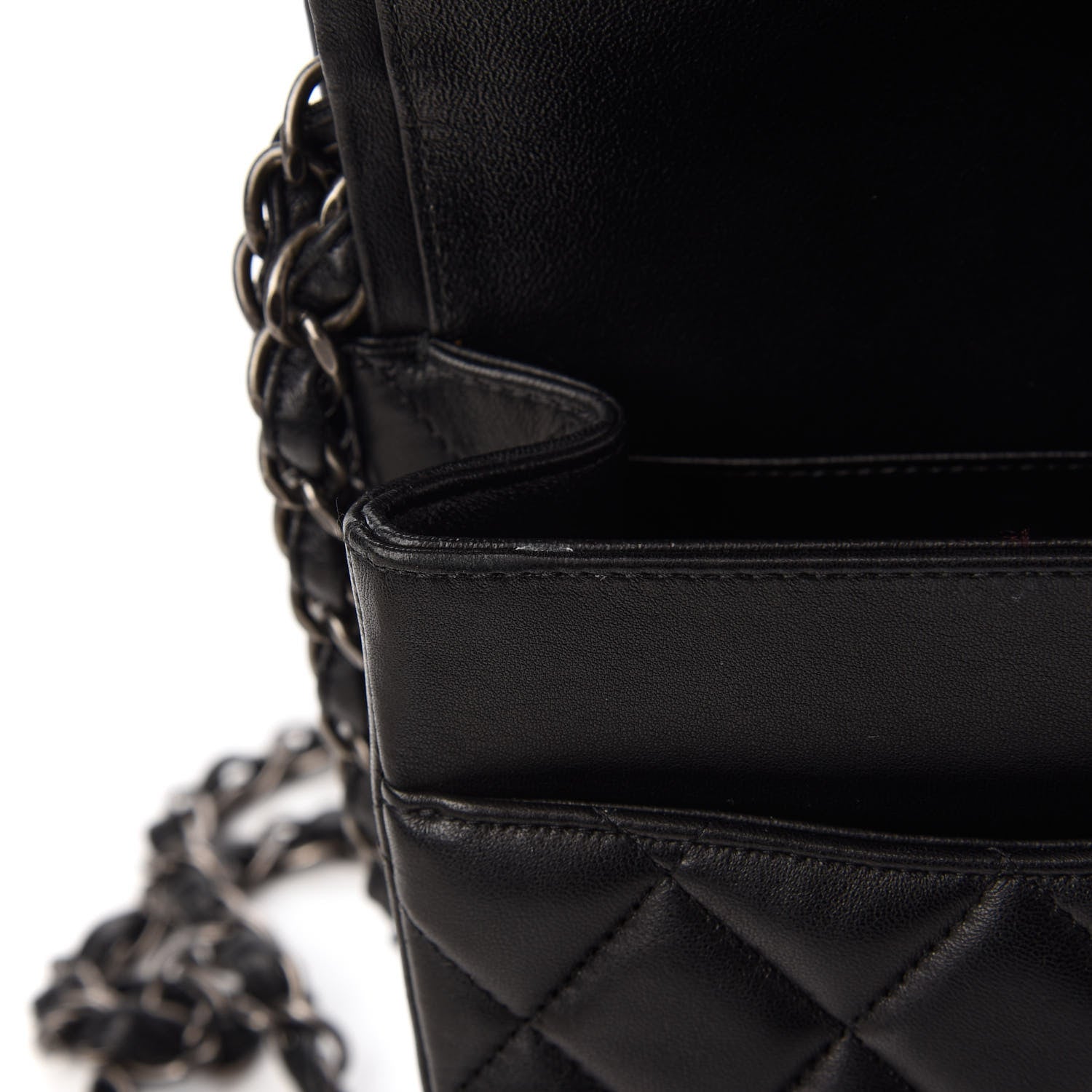 Chanel Lambskin Quilted Jumbo Double Flap Black 14 of 14