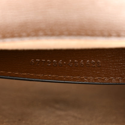 Gucci GG Supreme Monogram Azalea Calfskin Web Small Horsebit 1955 Crossbody Bag Beige Ebony Brown Sugar 7 of 10