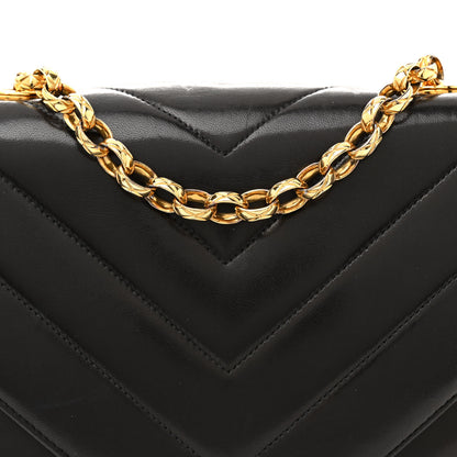 Chanel Lambskin Chevron Quilted Mini Square Flap Black 8 of 12