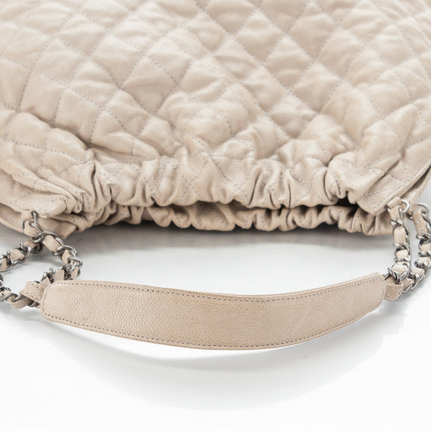 Chanel Caviar Quilted Large Elastic Tote Gray 13 of 13