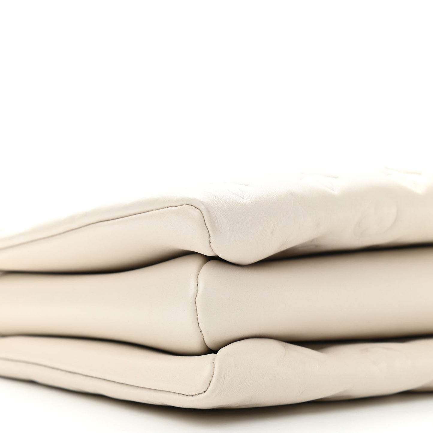 Lambskin Embossed Monogram Coussin PM Beige Cream