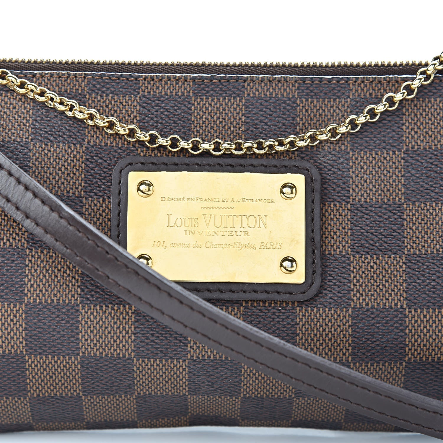 Louis Vuitton Damier Ebene Eva Clutch 8 of 10