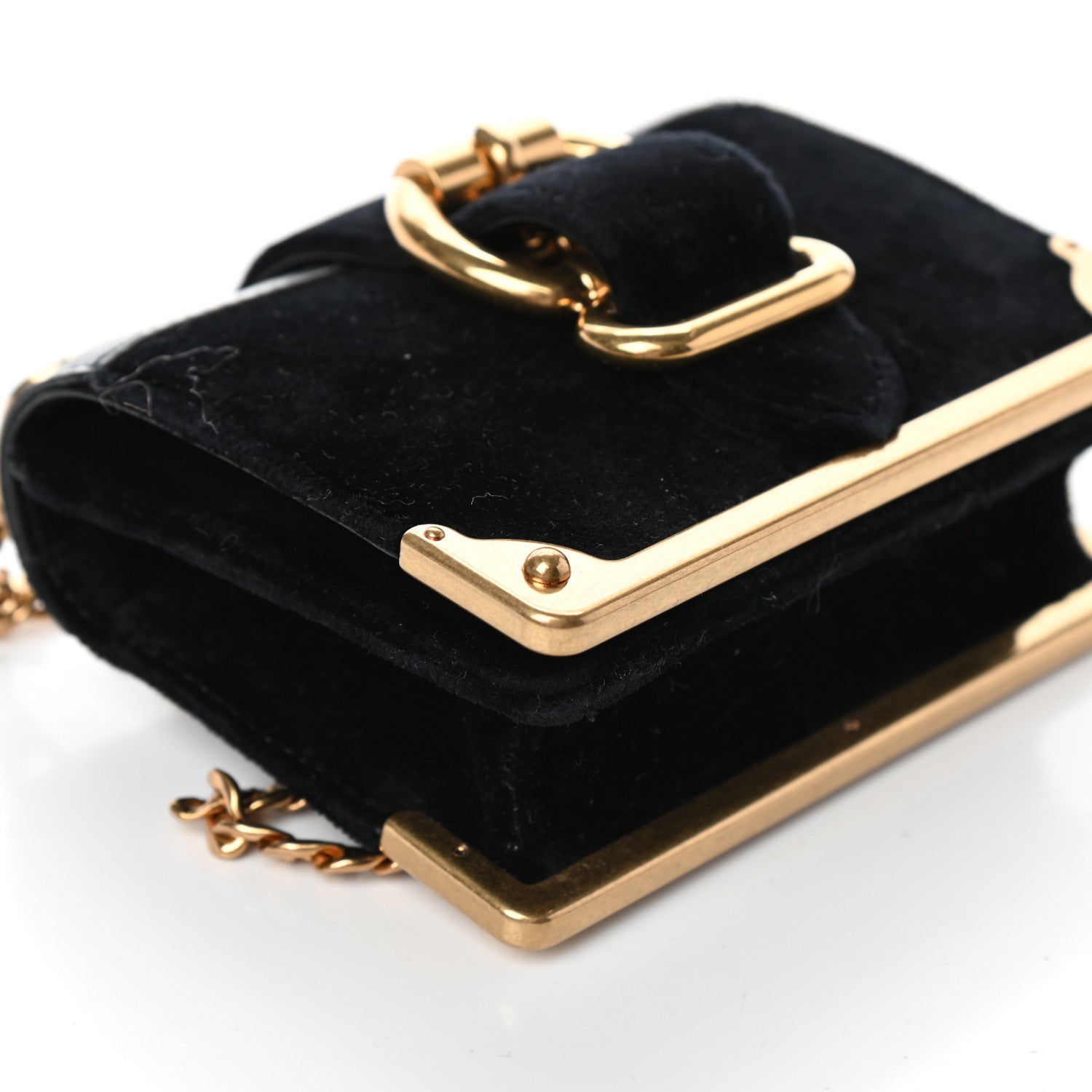 Prada Velluto Micro Cahier Bag Black 7 of 8