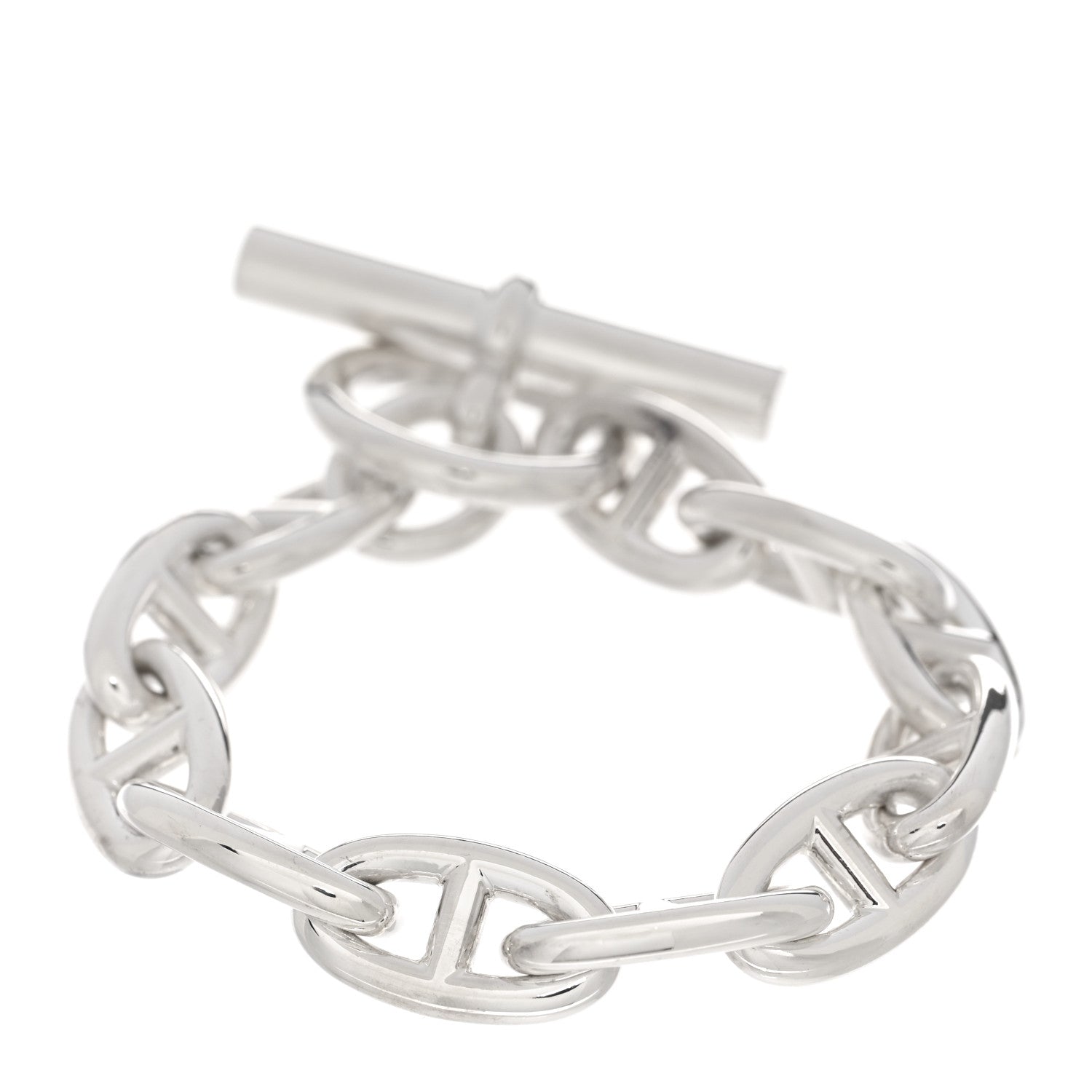 Hermes Sterling Silver GM Chaine d'Ancre Bracelet 1 of 4