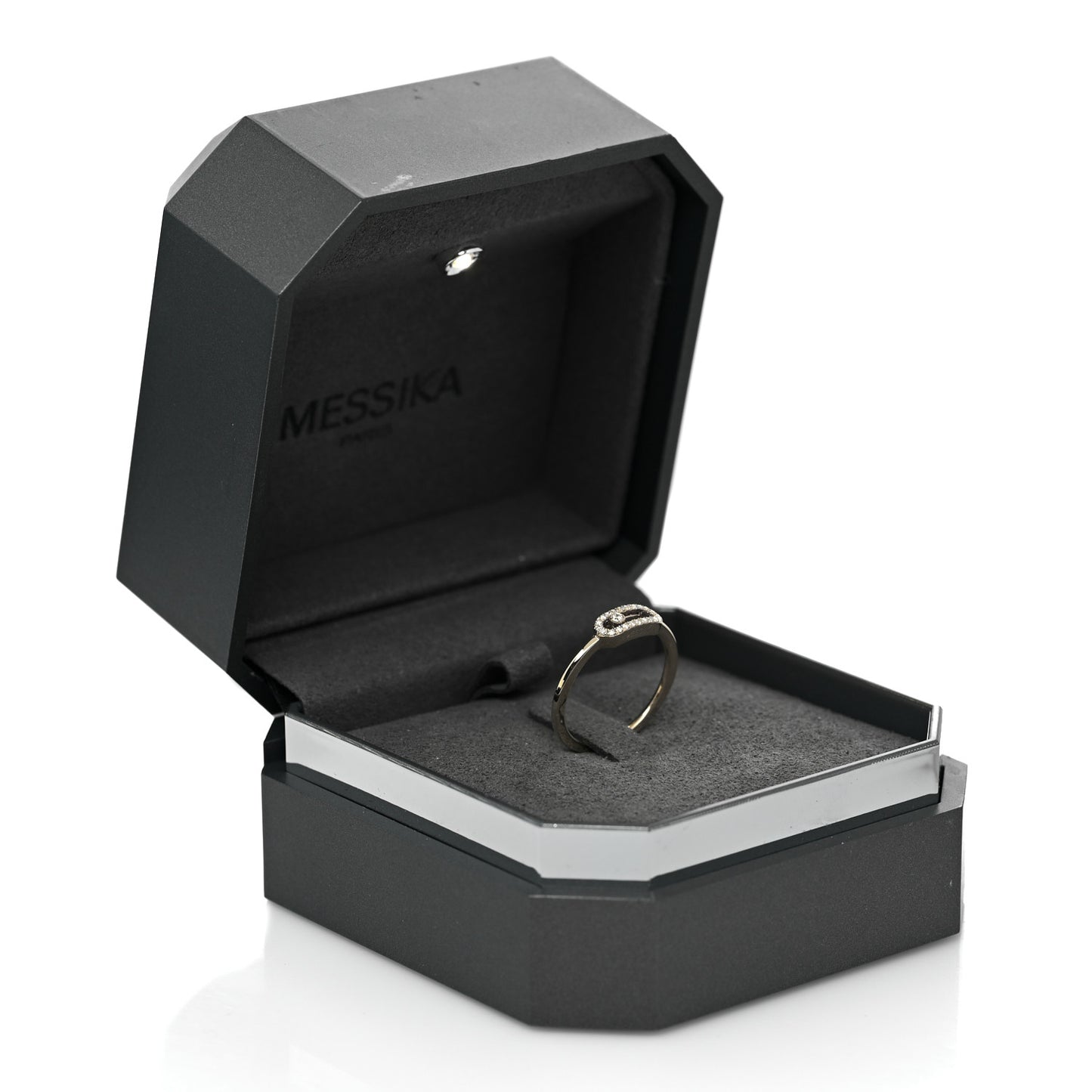 18K Yellow Gold Diamond Move Uno Ring 52 6