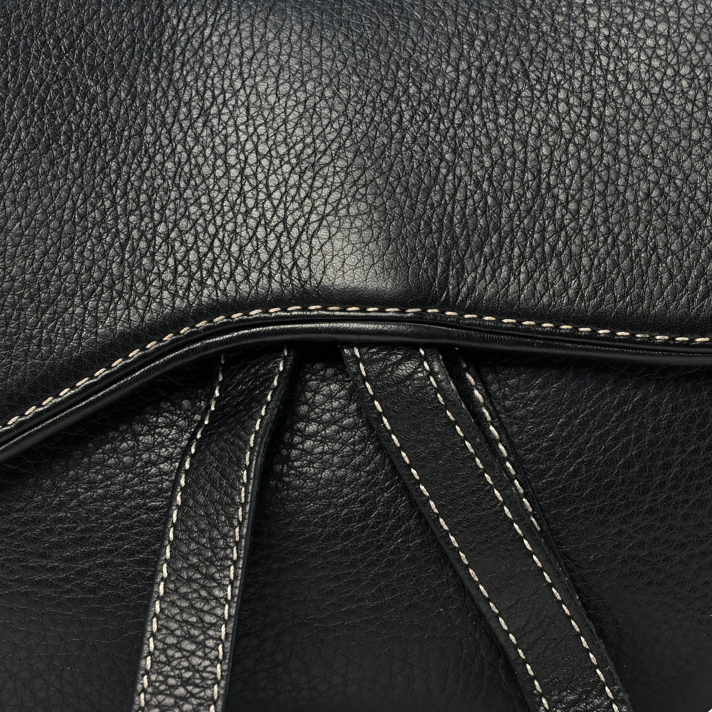 Calfskin Double Saddle Bag Black