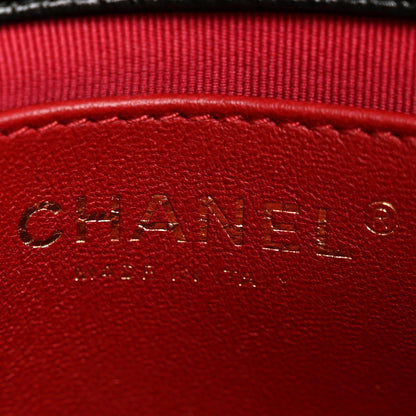 Chanel Shiny Crumpled Calfskin Quilted Small Wavy CC Hobo Black 6 of 11
