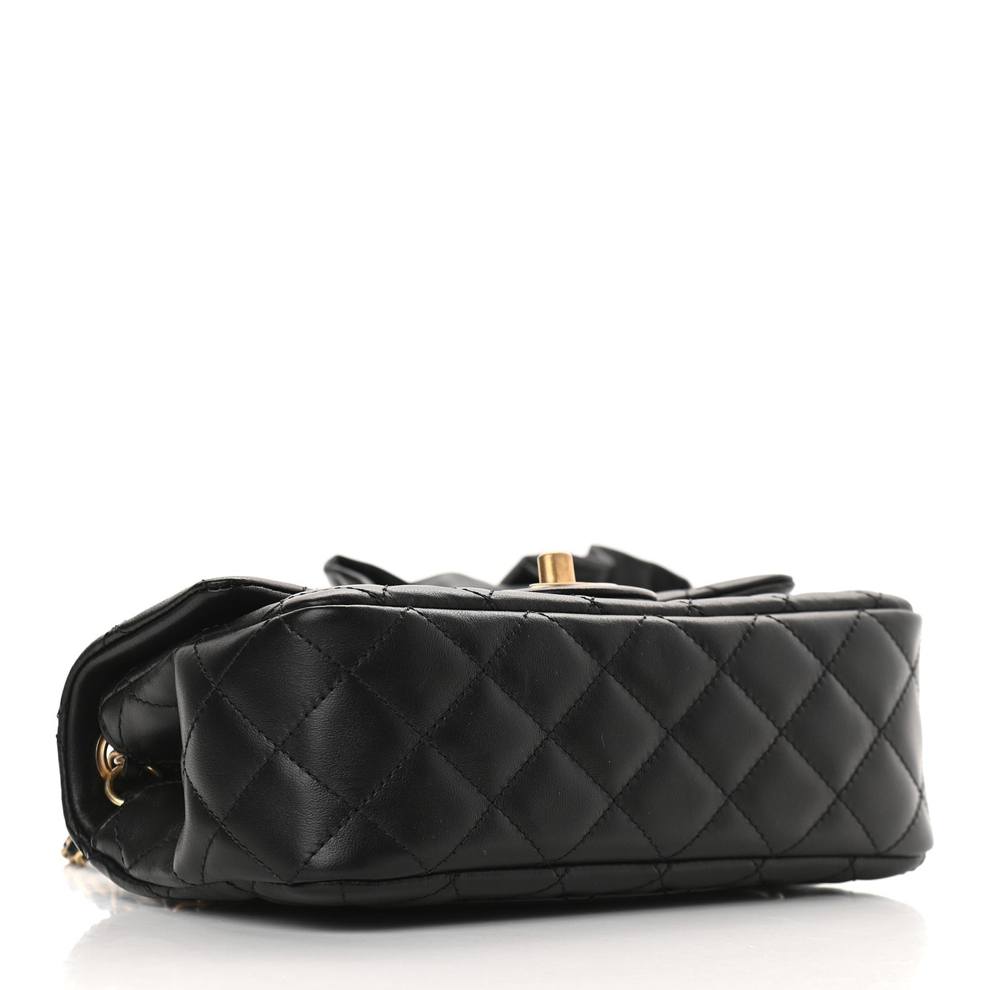 Lambskin Quilted Mini Romance Rectangular Flap Black