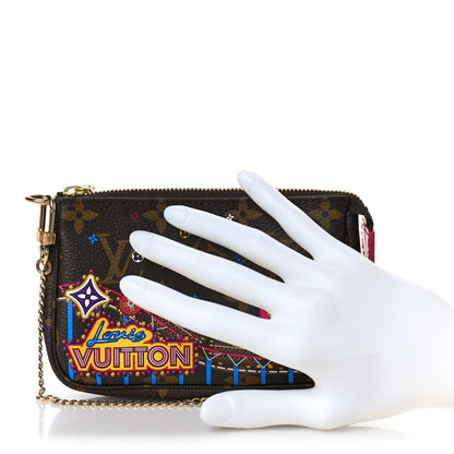 Louis Vuitton Monogram 2020 Christmas Animation Roller Coaster Mini Pochette Accessories Pivoine 2 of 10