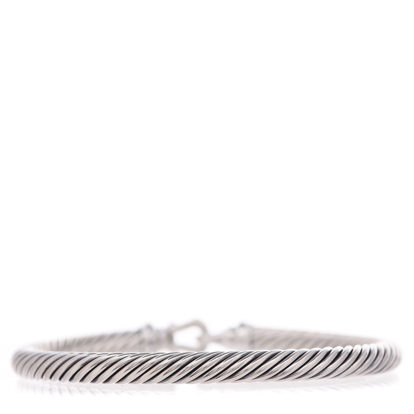 Sterling Silver Diamond 5mm Cable Buckle Bracelet