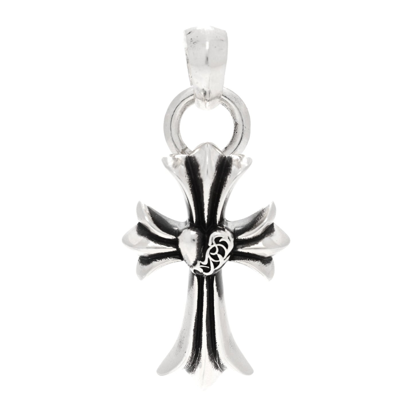 Sterling Silver Heart Cross Pendant