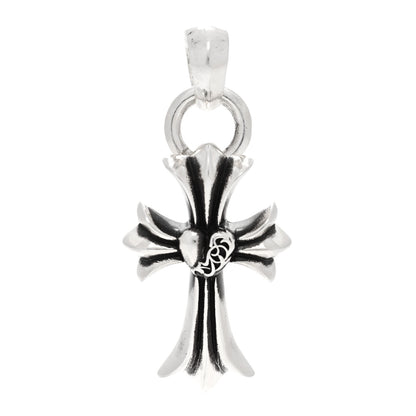 Chrome Hearts Sterling Silver Heart Cross Pendant 1 of 4