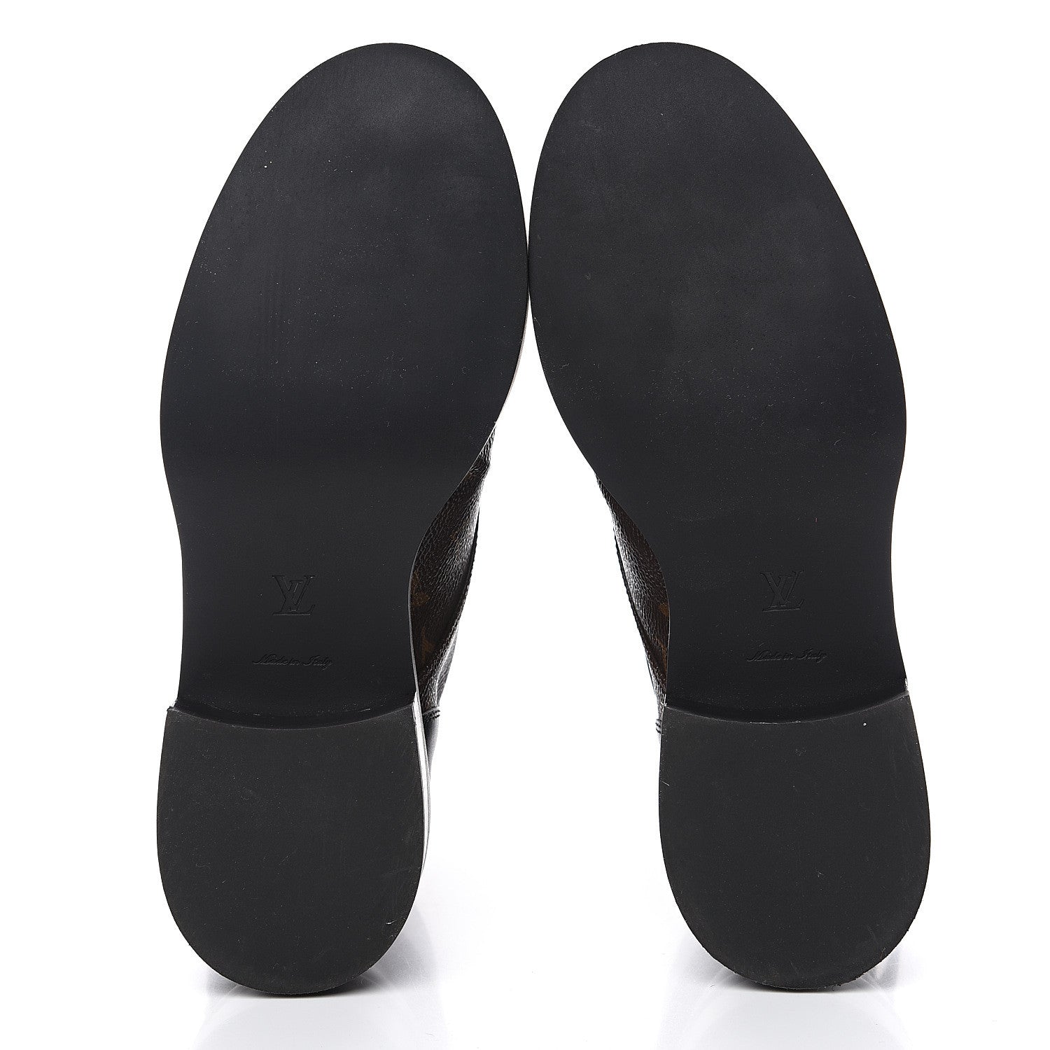 Louis Vuitton Calfskin Monogram Wonderland Flat Ranger Boots 37.5 Black 5 of 10