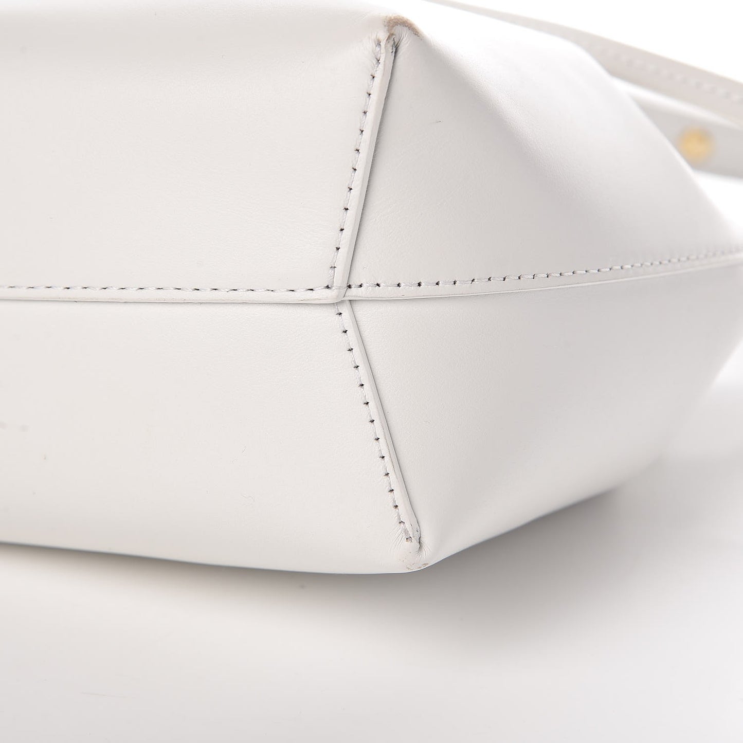 Calfskin Mini Bucket Bag White