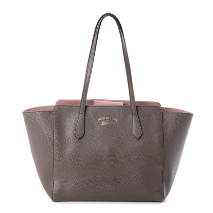 Gucci Dollar Calfskin Small Swing Tote Grey Field Soft Pink 1 of 9
