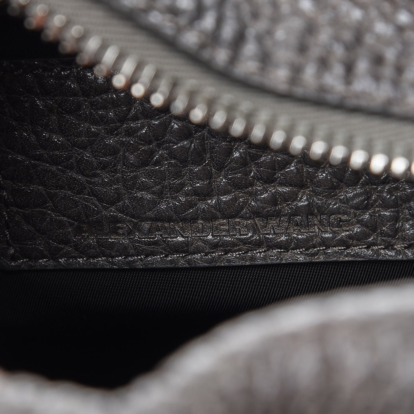 Pebbled Lambskin Inside Out Rocco Grey