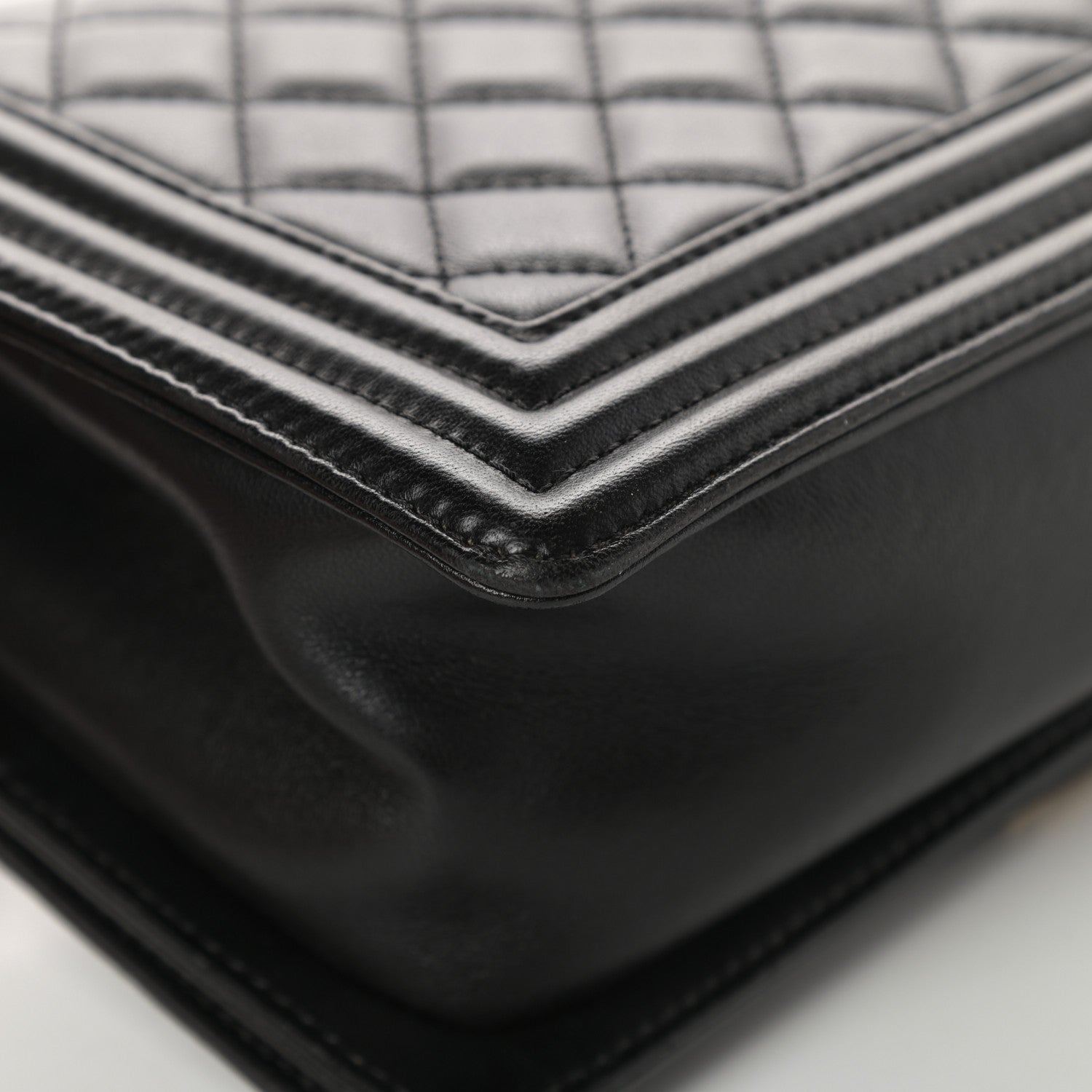 Chanel Lambskin Quilted Medium Boy Flap Black 12 of 17