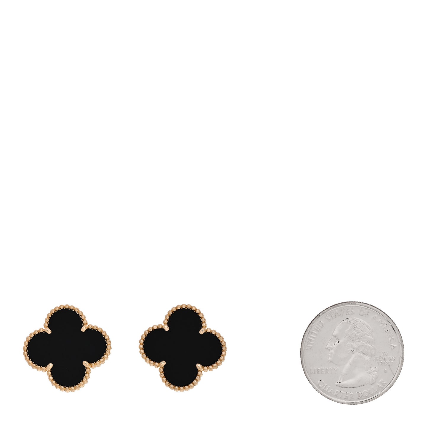 18K Yellow Gold Black Onyx Magic Alhambra Earrings
