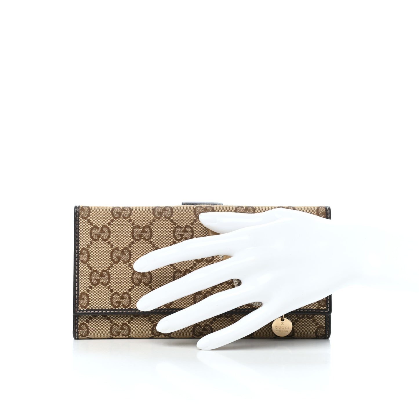 Monogram Guccioli Brando Chihuahua Continental Wallet Dark Brown