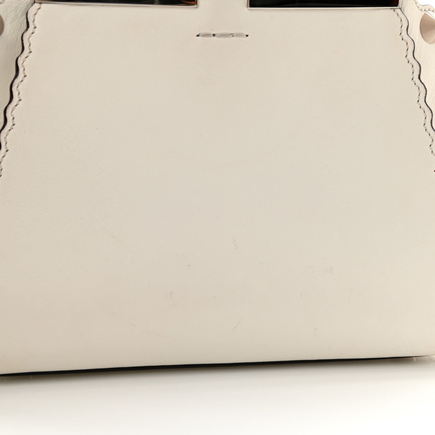 Fendi Vitello Scalloped Studded Mini 3Jours Tote Ice Cloude 14 of 14